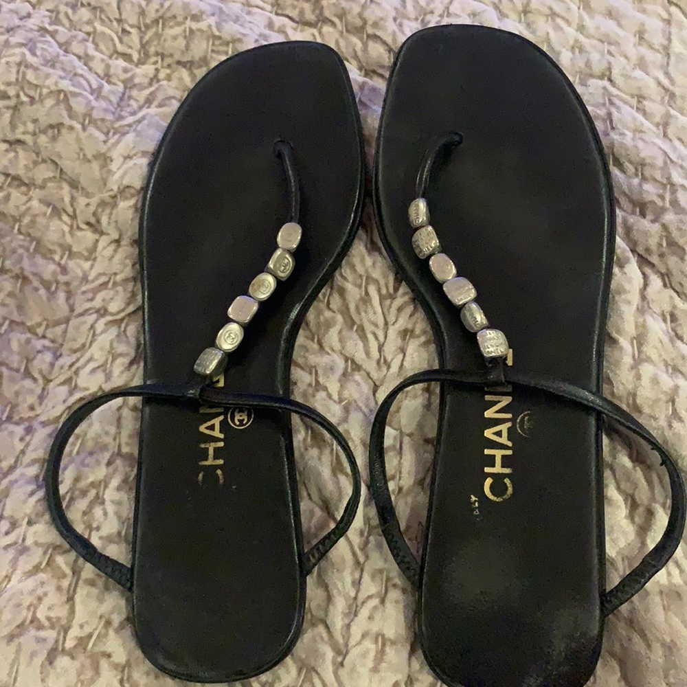 Chanel Sandals with silver charms